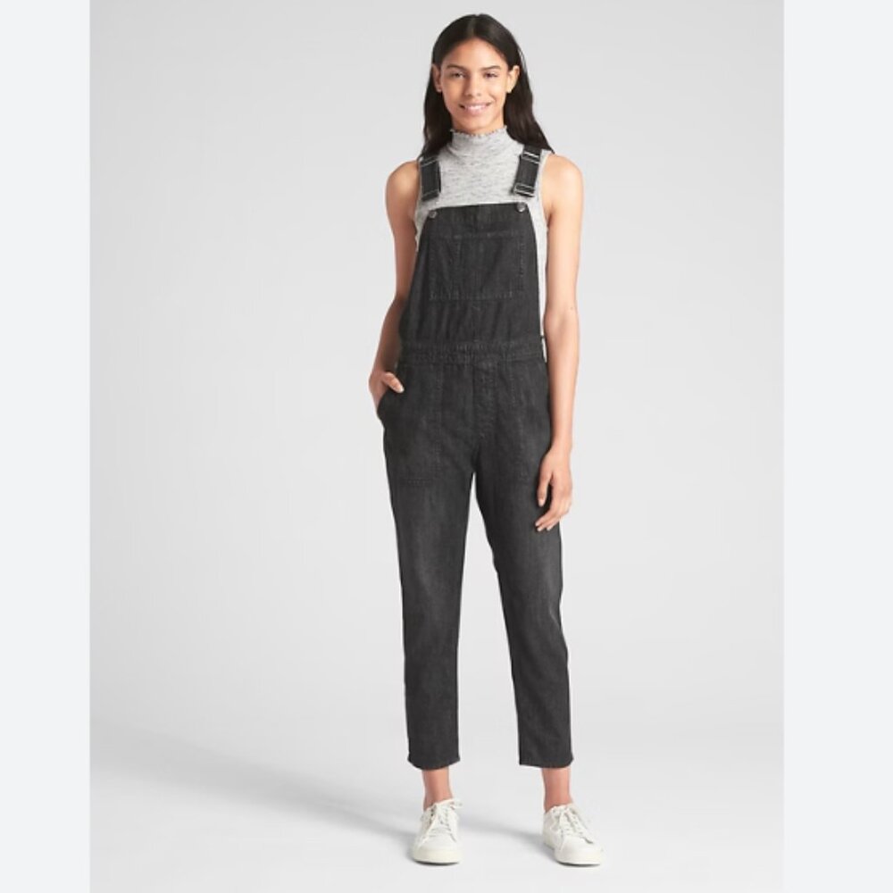 GAP - Slouchy Charcoal Denim Overalls